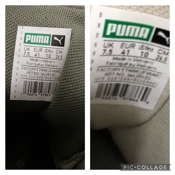 Off white/army green Puma Sky High Sneaker suede bundle - Picture 16 of 16